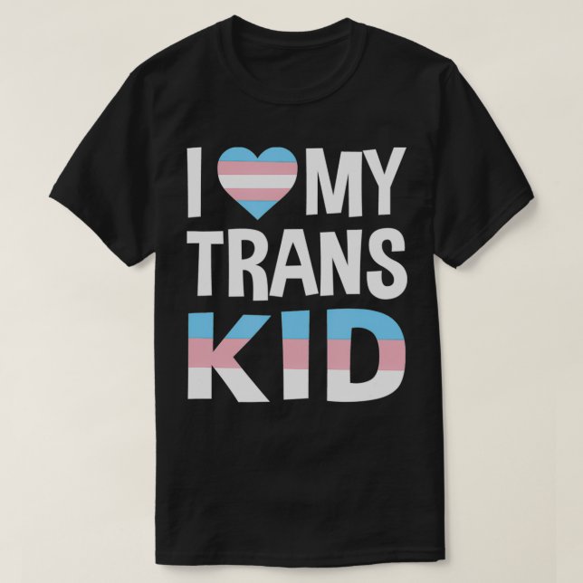 T-shirt J'Aime Mon Don Transgenre Pour Enfants (Design devant)
