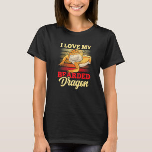 T-shirt J'Aime Mon Dragon Pet Animal Reptile