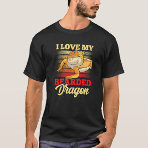 T-shirt J'Aime Mon Dragon Pet Animal Reptile