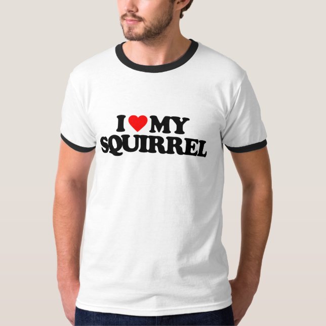 T-SHIRT J'AIME MON ÉCUREUIL (Devant)