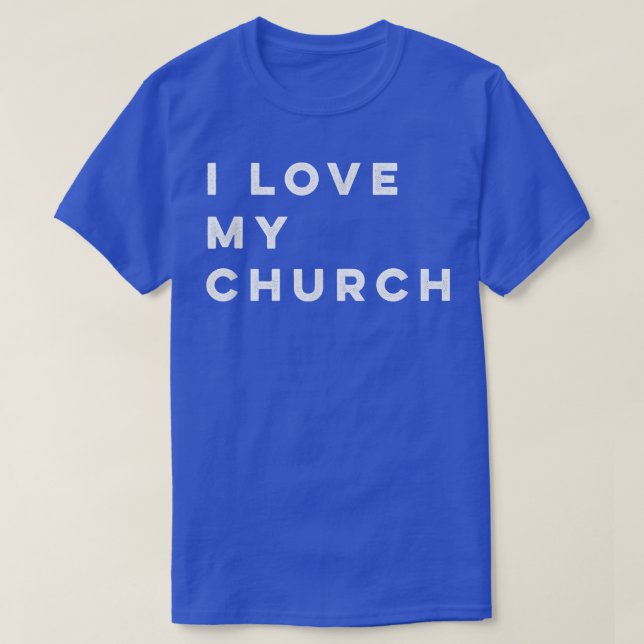 T-shirt J'aime mon église (Design devant)