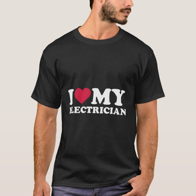 T-shirt J'Aime Mon Électricien (Devant)
