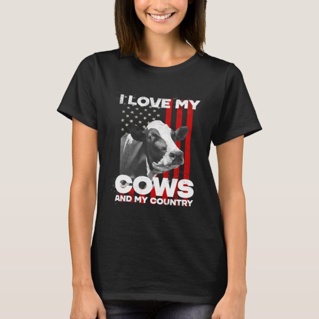 T-shirt J'aime mon élevage de vaches (Devant)