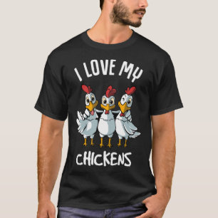 T-shirt J'aime mon éleveur de poulets