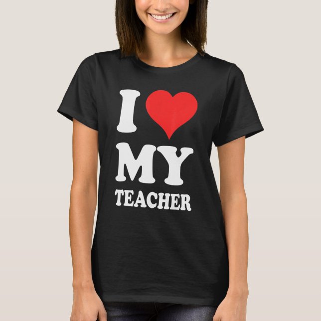 T-shirt J'aime mon enseignant (Devant)
