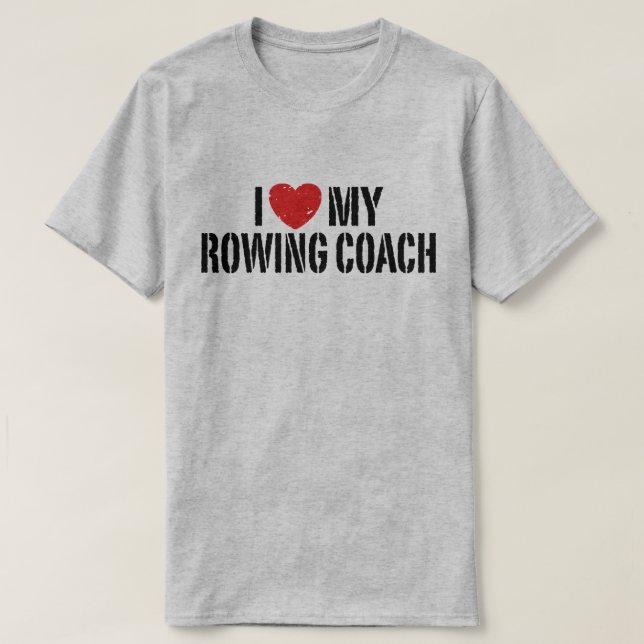 T-shirt J'Aime Mon Entraîneur D'Aviron (Design devant)