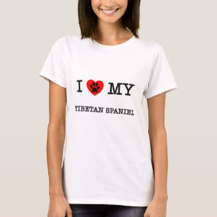 T-SHIRT J'AIME MON ÉPAGNEUL TIBÉTAIN