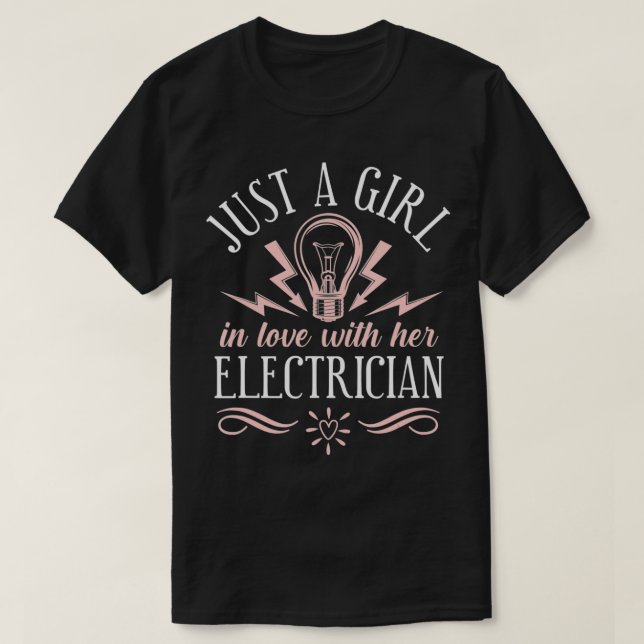 T-shirt J'Aime Mon Épouse Électricienne (Design devant)