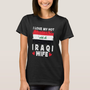 T-shirt J'aime mon épouse irakienne chaude épouse le drape