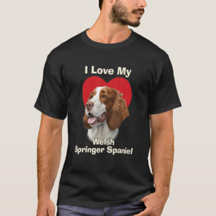 T-shirt J'Aime Mon Espagnol Russe Springer Chien Chien Chi