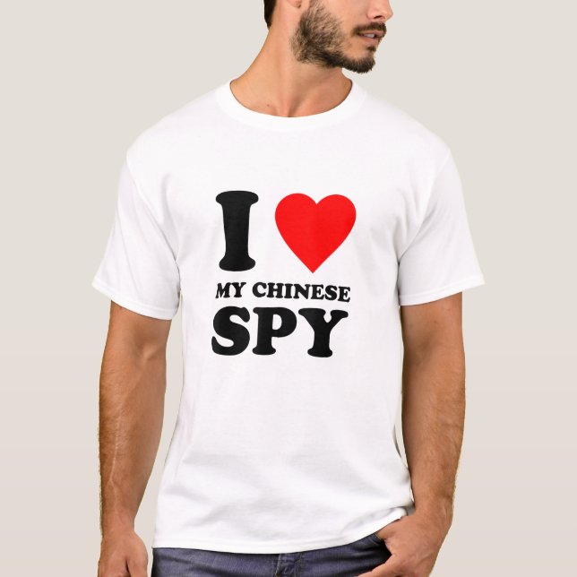 T-shirt J'Aime Mon Espion Chinois, J'Aime Mon Espion Chino (Devant)