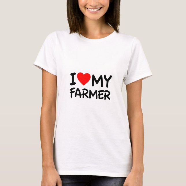 T-shirt J'aime mon fermier (Devant)