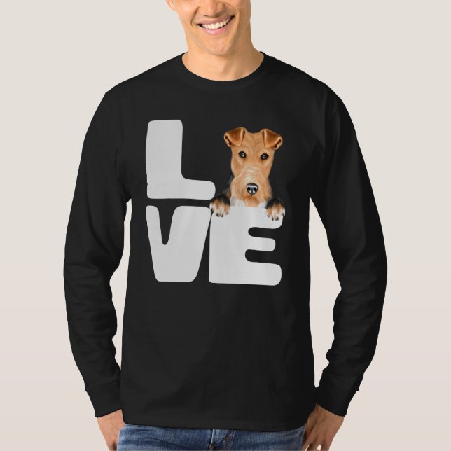 T-shirt J'Aime Mon Fil Fox Terrier Chien (Devant)