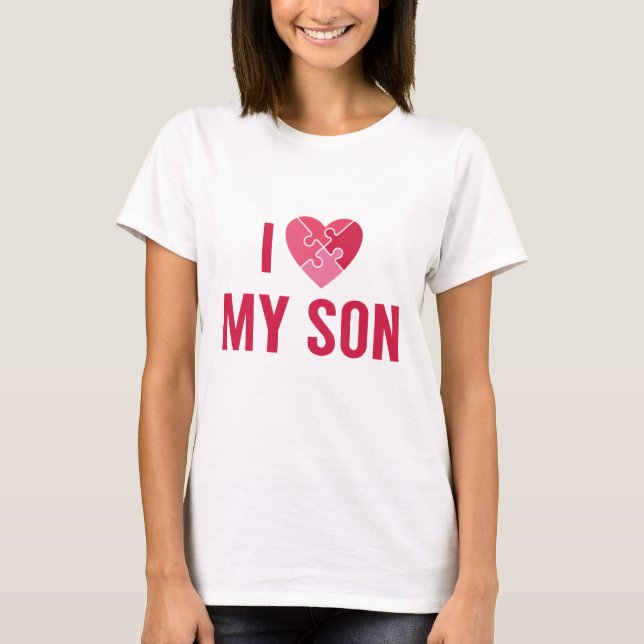 T-shirt J'aime mon fils (Devant)