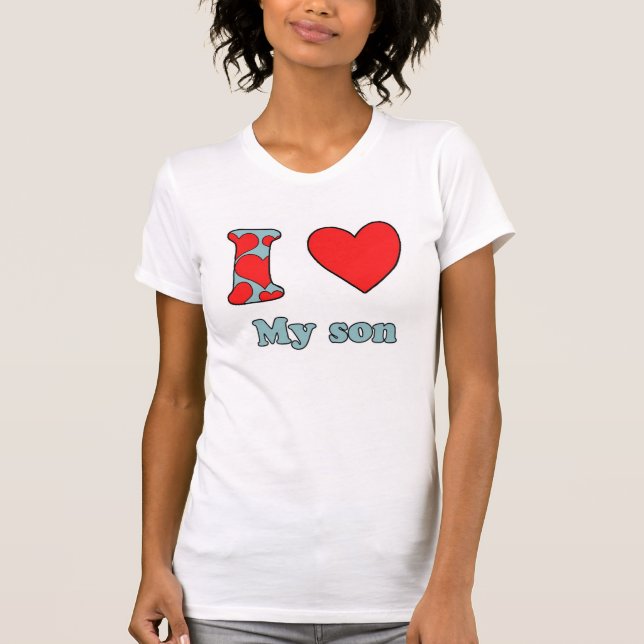 T-shirt J'aime mon fils (Devant)