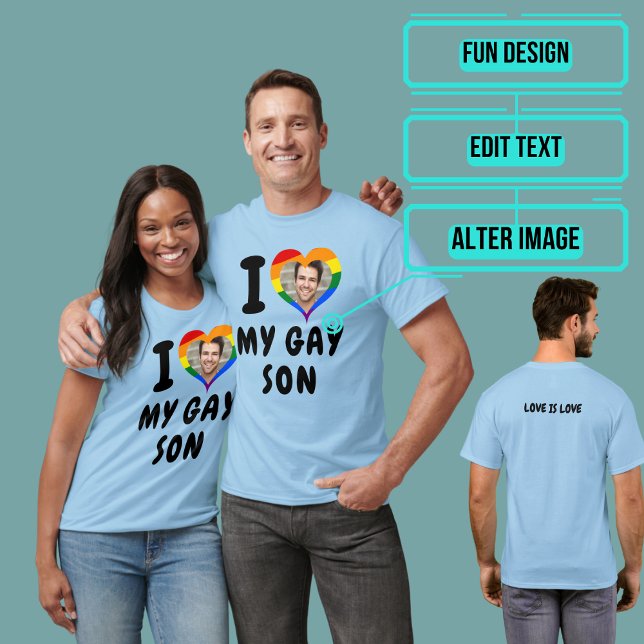 T-shirt J'aime mon fils gay (Please enjoy our LGBTQ+ ally products)