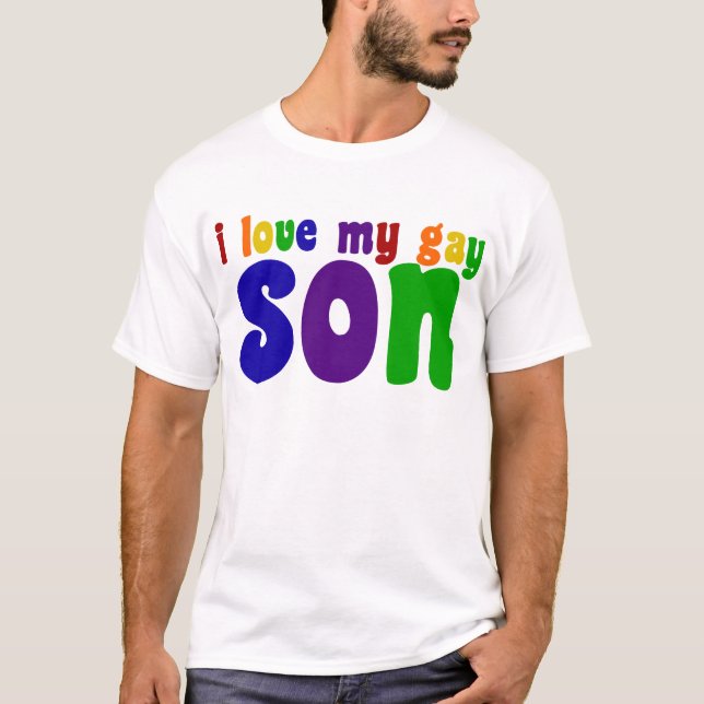T-shirt J'Aime Mon Fils Gay (Devant)
