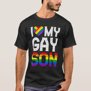 T-shirt J'Aime Mon Fils Gay Gay pride Lgbt Lesbian Maman P