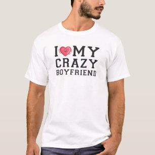 T-shirt J'Aime Mon Fou Petit Ami Petite Amie Couple