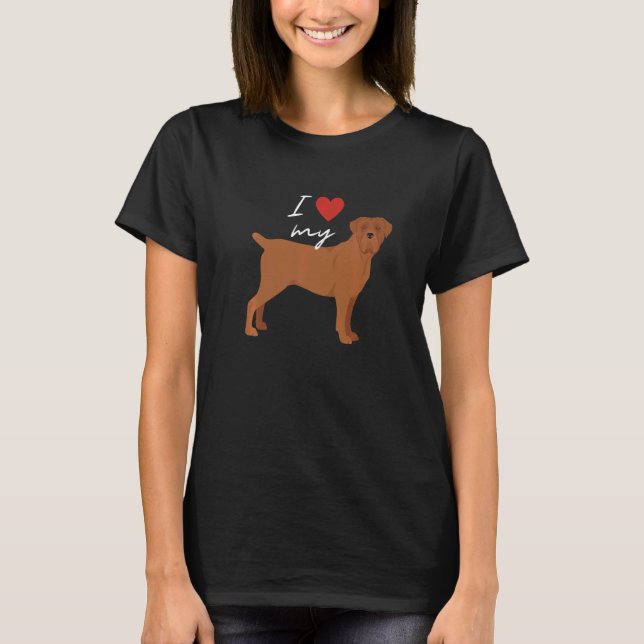 T-shirt J'Aime Mon Foyer Canne Corso Chien (Devant)