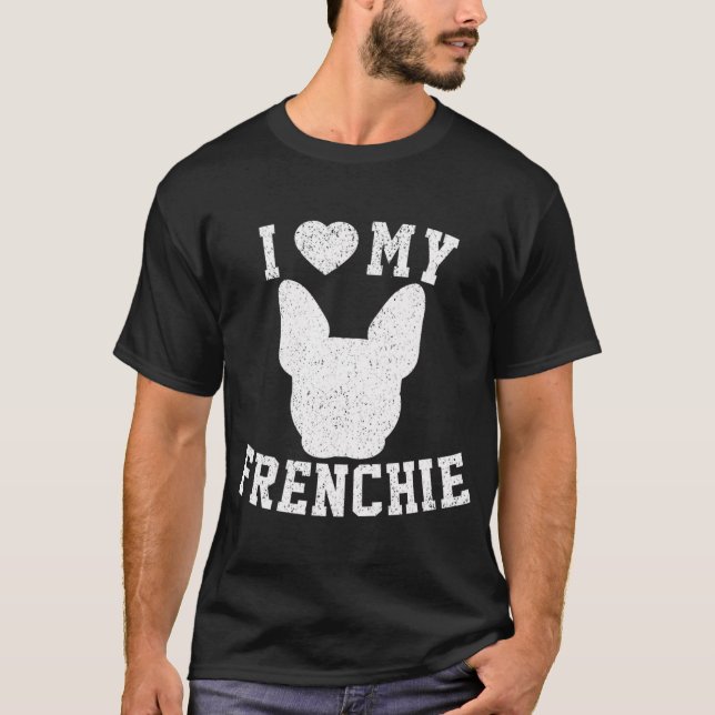 T-shirt J'aime mon Frenchie (Devant)