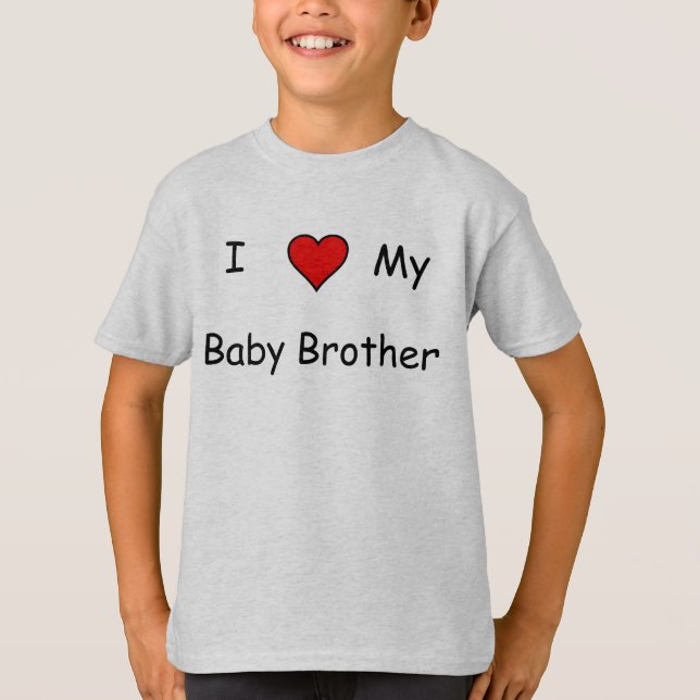 T-shirt J'aime mon frère de bébé (Devant)