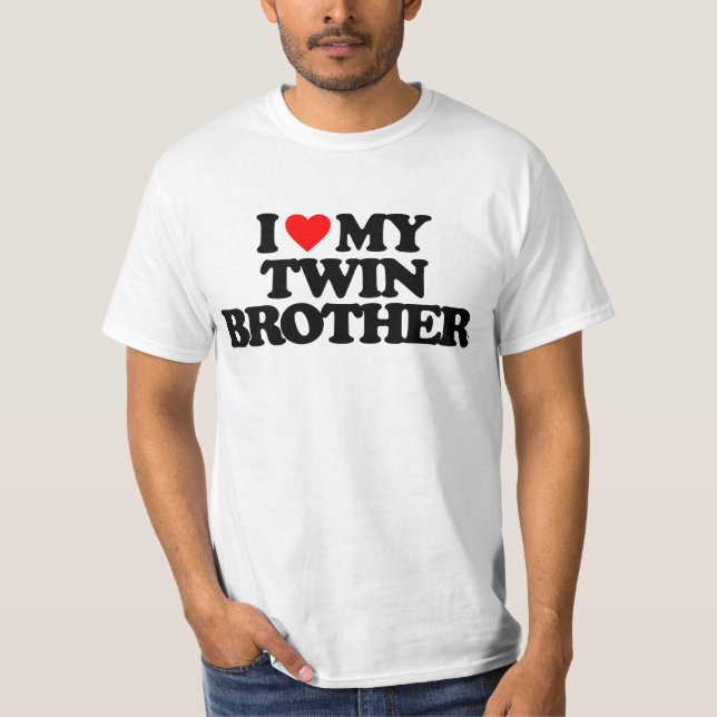 T-SHIRT J'AIME MON FRÈRE JUMEAU (Devant)