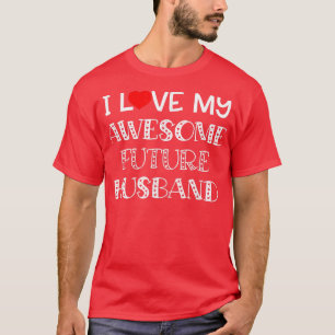T-shirt J'Aime Mon Futur Mari Foyer Marié Coeur Fian