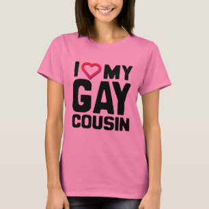 T-SHIRT J'AIME MON GAY COUSIN -