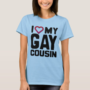 T-SHIRT J'AIME MON GAY COUSIN -