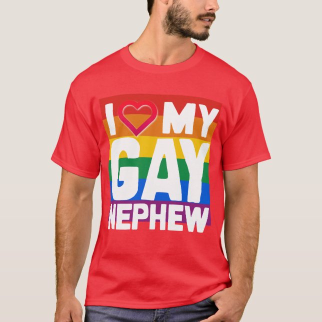 T-shirt J'AIME MON GAY NEPHEW - -.png (Devant)