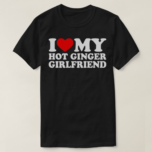 T-shirt J'Aime Mon Gingembre Chaud Girlfriend J'Aime Ma Gi (Design devant)