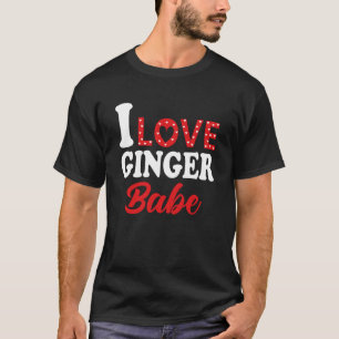 T-shirt J'Aime Mon Ginger Babe Redhead