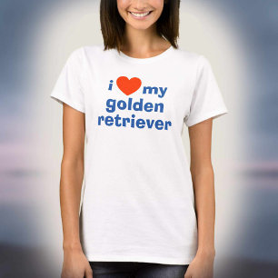 T-shirt J'Aime Mon Golden Retriever