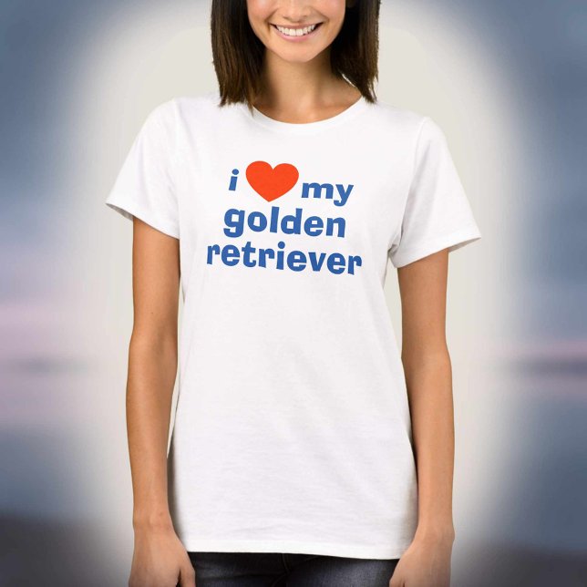 T-shirt J'Aime Mon Golden Retriever (Créateur téléchargé)