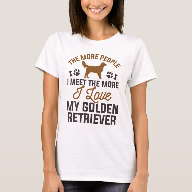 T-shirt J'Aime Mon Golden Retriever (Devant)