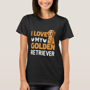 T-shirt J'Aime Mon Golden Retriever