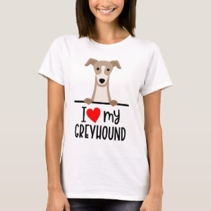 T-shirt J'Aime Mon Greyhound