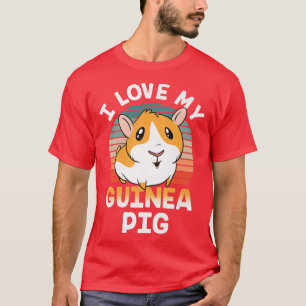 T-shirt J'Aime Mon Guinéen Oreille Poignée Animaux