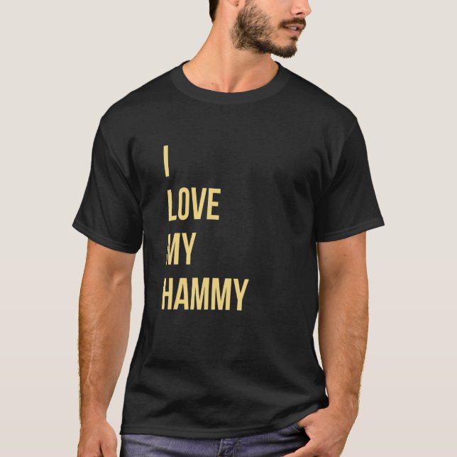T-shirt J'Aime Mon Hammy - Céleste Hamster (Devant)