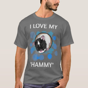 T-shirt J'Aime Mon Hammy Cute Bébé Hamster Animaux Amateur