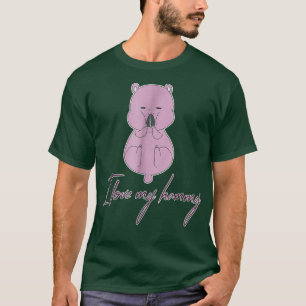 T-shirt J'Aime Mon Hammy Cute Hamster Tee_3