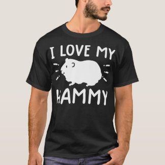T-shirt j'aime mon hammy t shirt drôle j'aime mon hamster