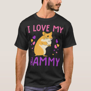 T-shirt j'aime mon hammy t shirt drôle j'aime mon hamster