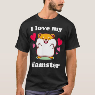 T-shirt J'aime mon hamster animal guinée cobaye femelles