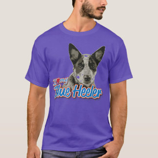 T-shirt J'Aime Mon Heeler Bleu 