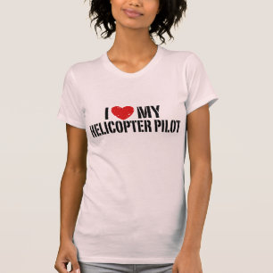 T-shirt J'Aime Mon Hélicoptère+Pilote