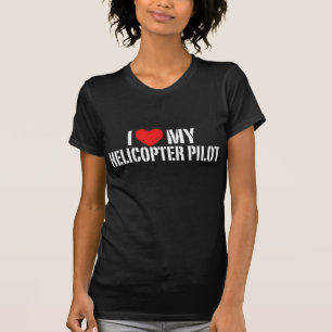 T-shirt J'Aime Mon Hélicoptère+Pilote