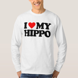 T-SHIRT J'AIME MON HIPPOPOTAME