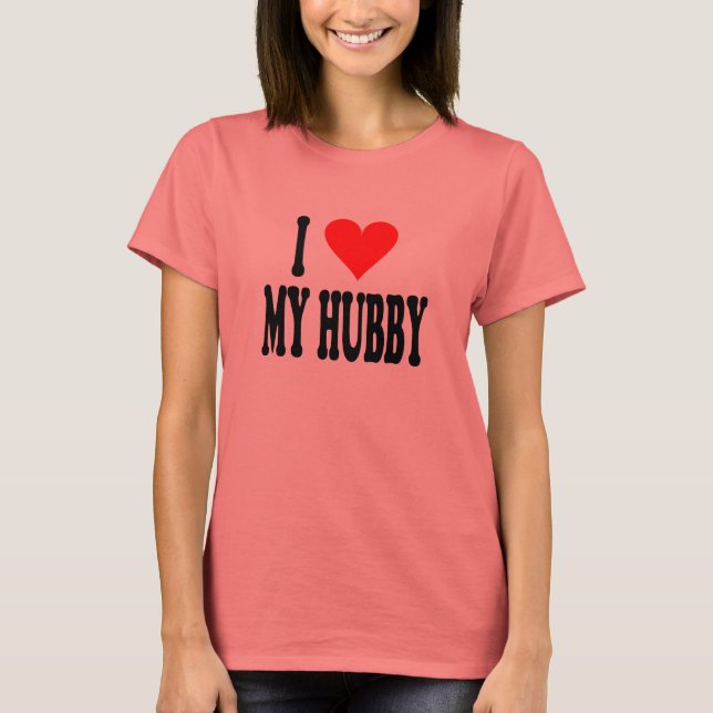 T-SHIRT J'AIME MON HUBBY (Devant)